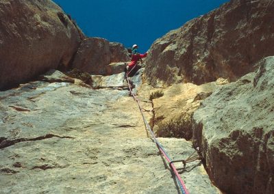 1st ascent . Deidro Edwards .7a. Divino.  The big groove