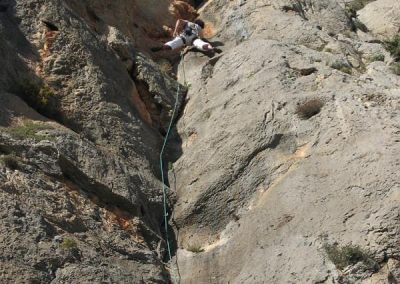 Espirit del mundo. The Castellets. Mark climbing