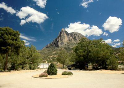 The view of Puig Campana fro Compass West International School of Rock Climbing