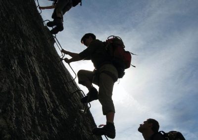 the via ferrata up to upper Castellets